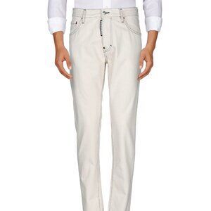 Dsquared2 Ivory Slim Cut Jeans